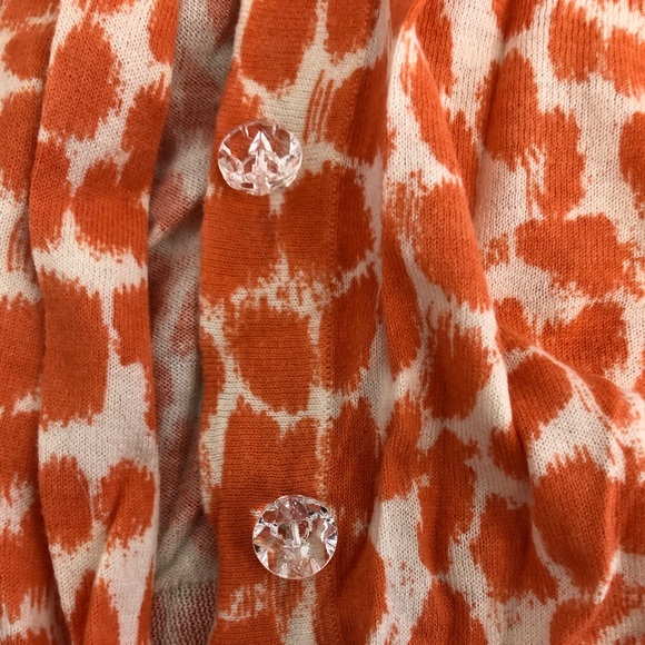 J Crew Orange Leopard Cardigan - Picture 3 of 4